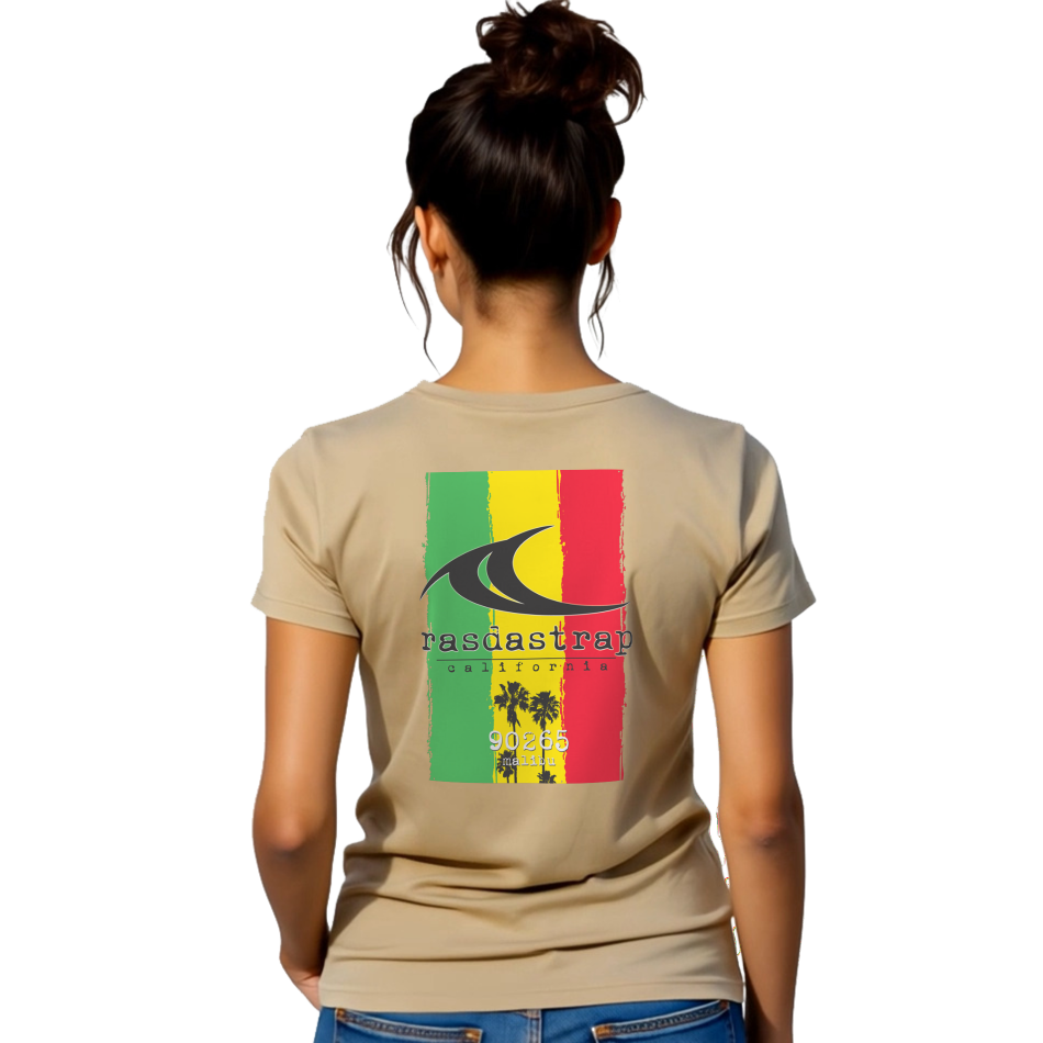 Tri Cali Palm - T Shirt Sand