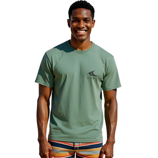 Tri Cali Palm - T Shirt Sage
