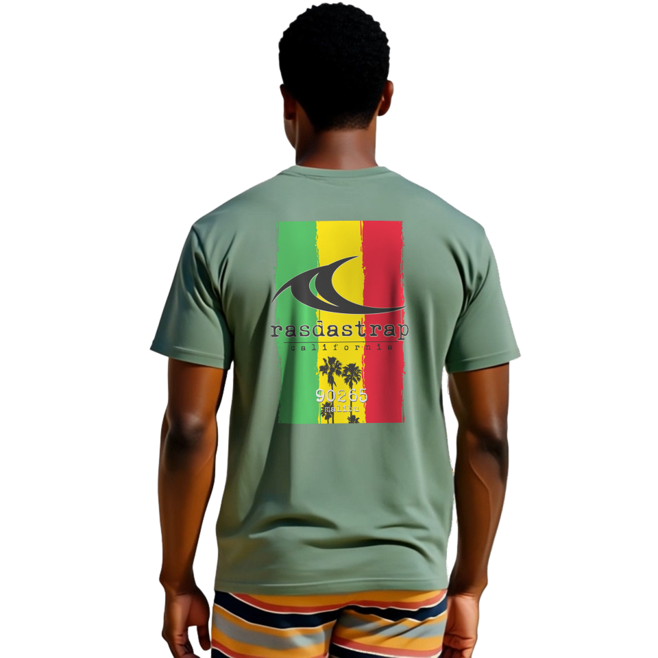 Tri Cali Palm - T Shirt Sage