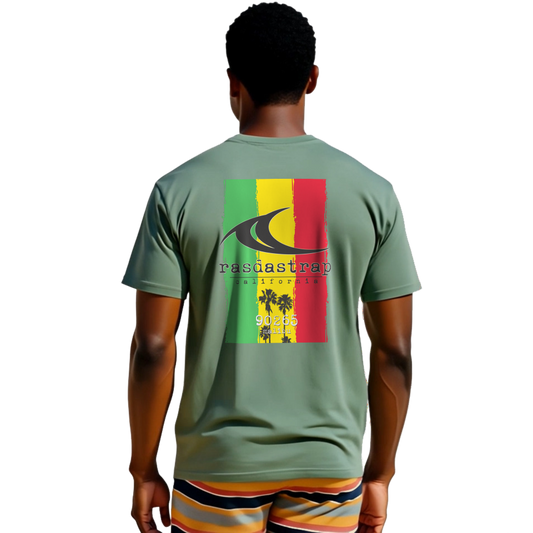 Tri Cali Palm - T Shirt Sage